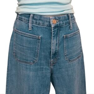 MOTHER The Hustler Roller Sneak Patch Pocket High-Rise Wide-Leg Flare Jeans Sz 2